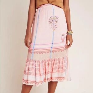 NWOT Vineet Bahl from Anthropologie Pink Midi Skirt - Medium